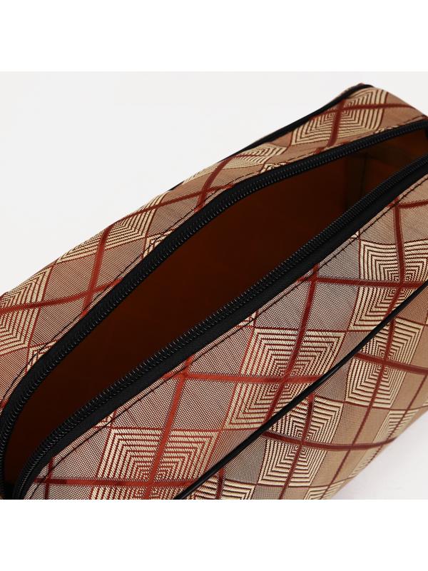 Косметичка на молнии, цвет бежевый