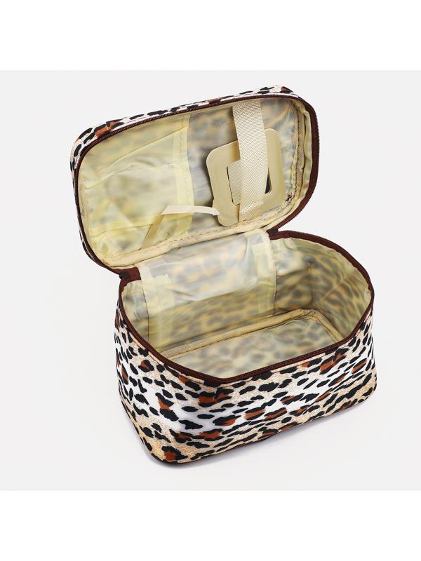 Косметичка на молнии, цвет коричневый