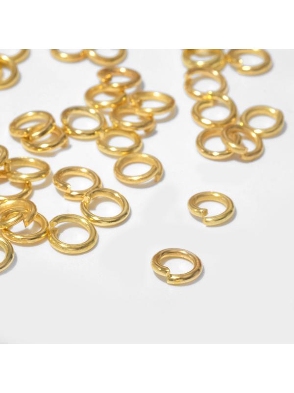 Кольцо соединительное, набор 50шт, 5*1мм, цвет золото