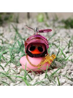 Утка с пропеллером розовая, шлем розовый