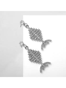 Серьги со стразами 