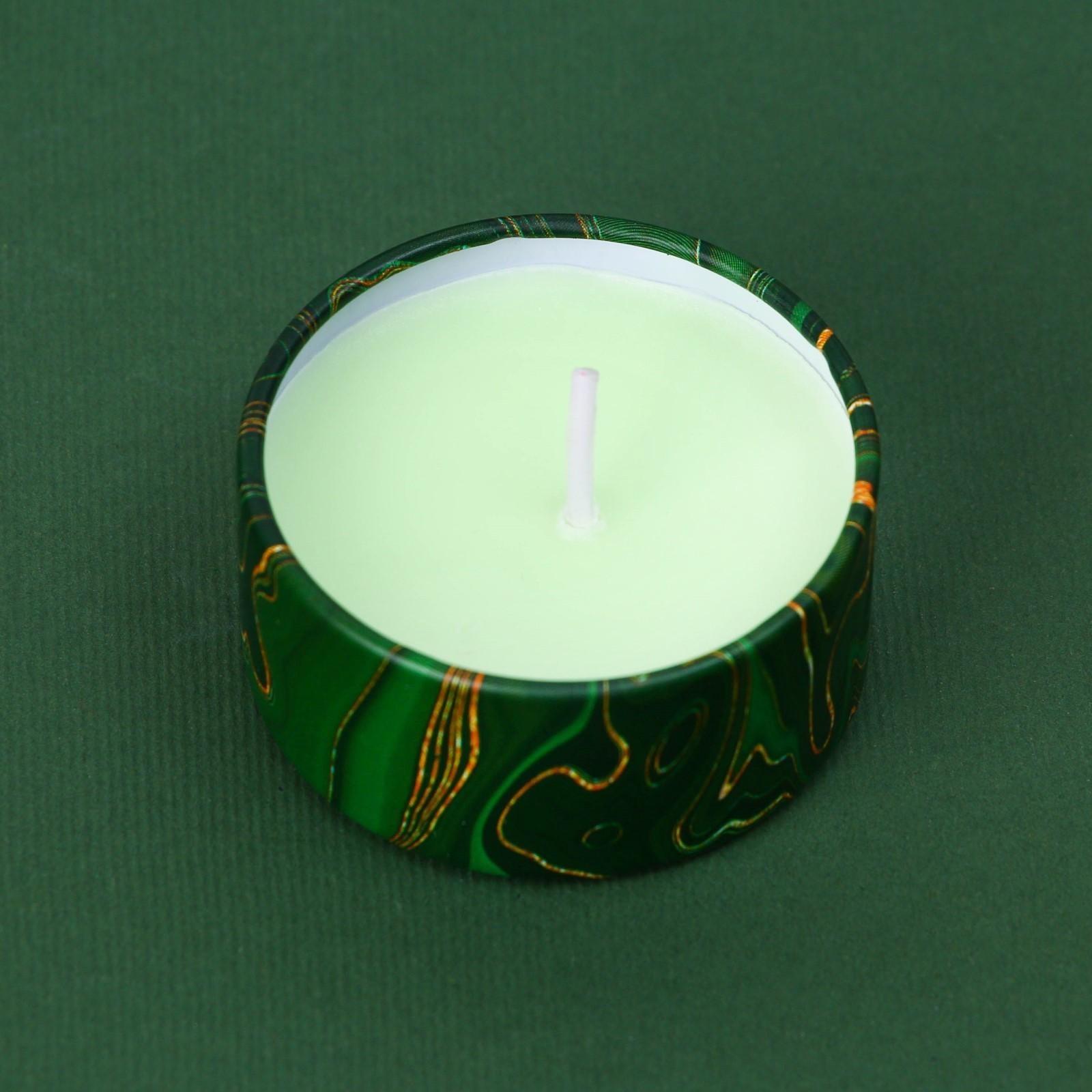 Новогодняя свеча в банке «С Новым годом», еловые ветки, d = 4,8 см