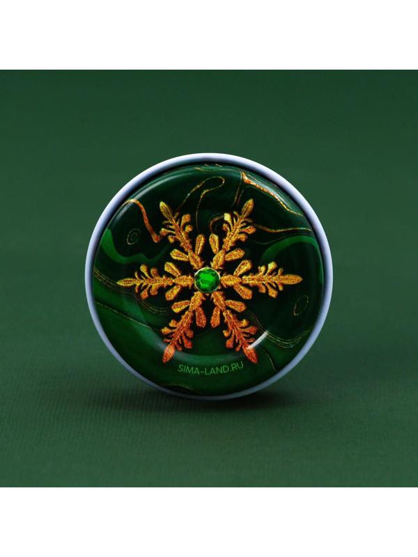 Новогодняя свеча в банке «С Новым годом», еловые ветки, d = 4,8 см