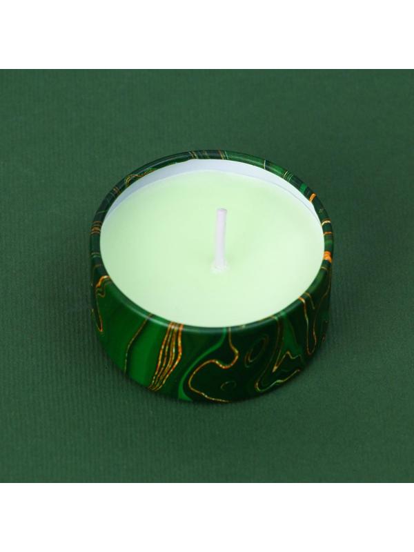 Новогодняя свеча в банке «С Новым годом», еловые ветки, d = 4,8 см