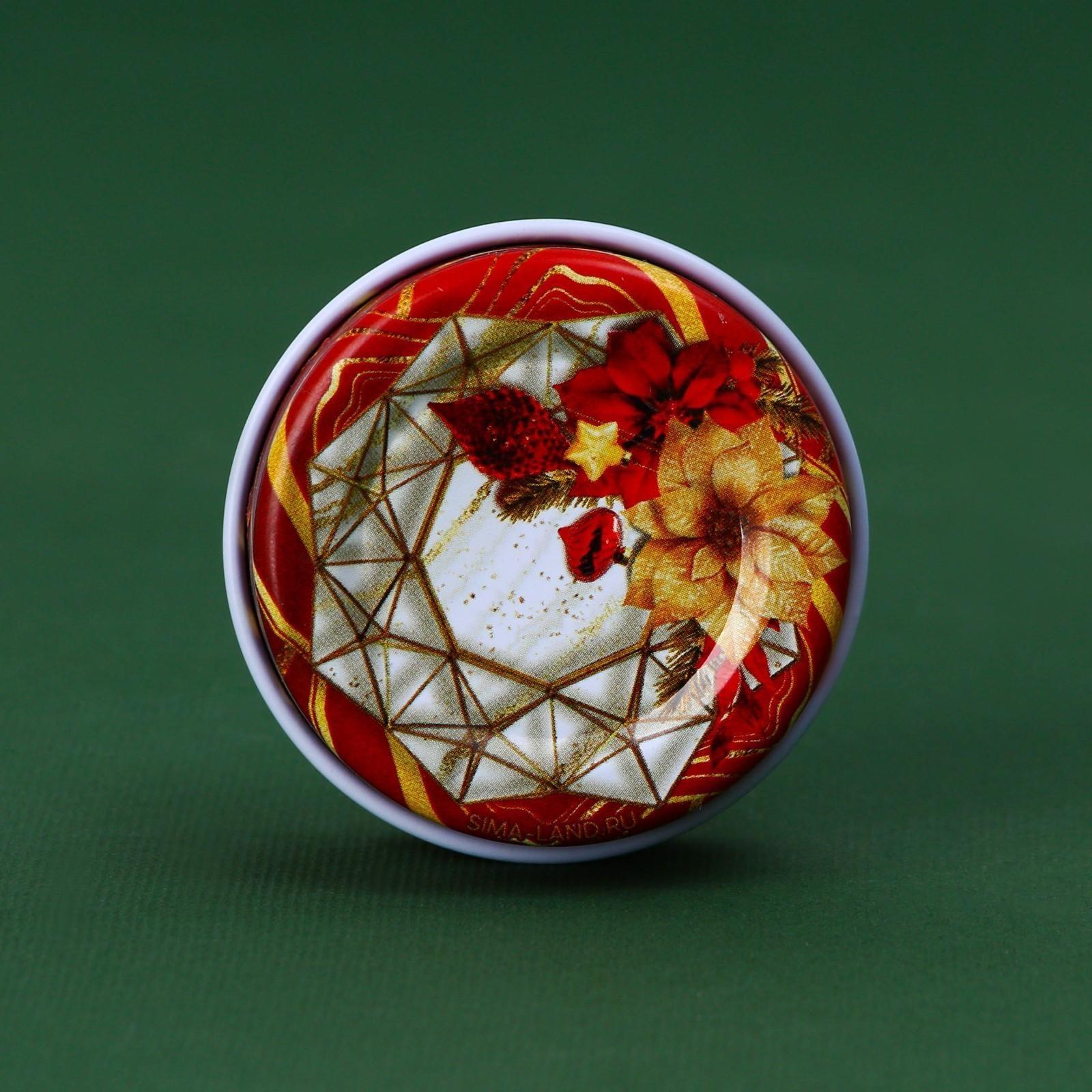 Новогодняя свеча в банке «Happy New Year», яблоко, d = 4,8 см