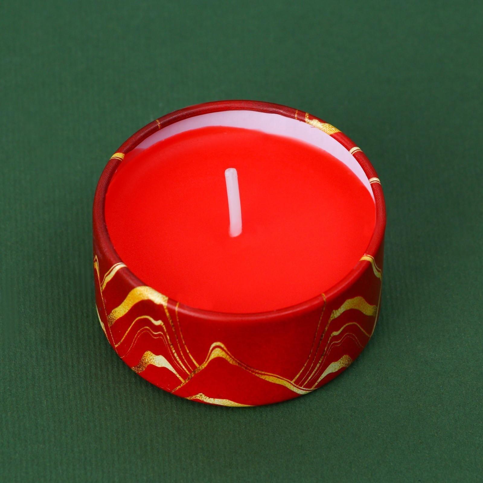 Новогодняя свеча в банке «Happy New Year», яблоко, d = 4,8 см