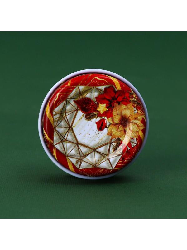 Новогодняя свеча в банке «Happy New Year», яблоко, d = 4,8 см