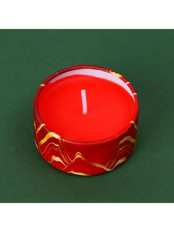 Новогодняя свеча в банке «Happy New Year», яблоко, d = 4,8 см