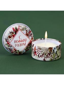Новогодняя свеча в банке «Олененок», карамель, d = 4,8 см