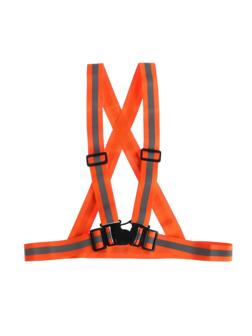 Жилет сигнальный, светоотражающий с регулируемым размером, оранжевый