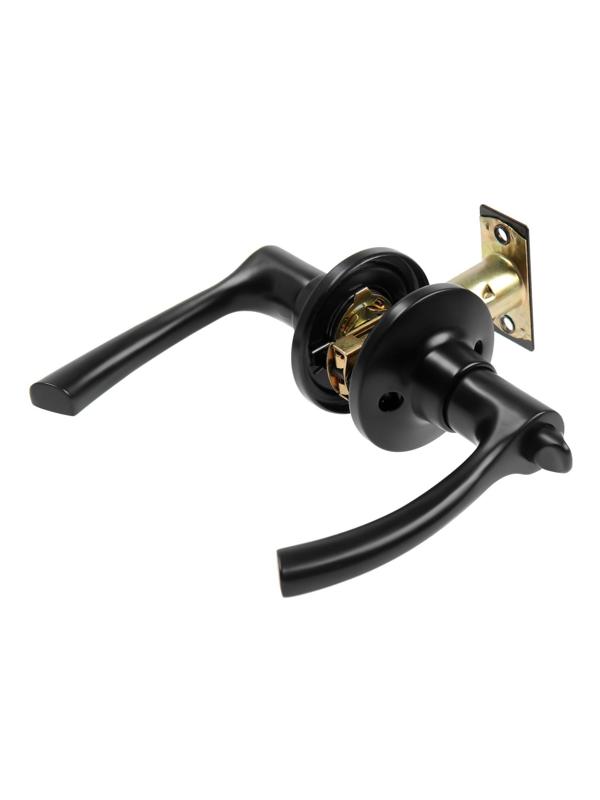 Защелка (мод.3186), межкомнатная, фиксатор, цвет матовый черный