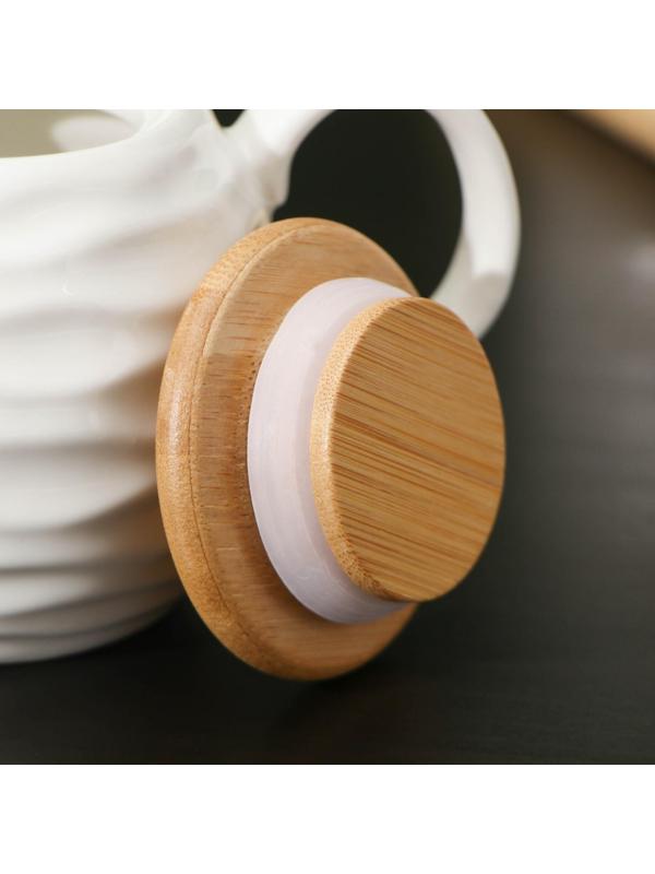 Чайник заварочный керамический BellaTenero «Волна», 250 мл, цвет белый