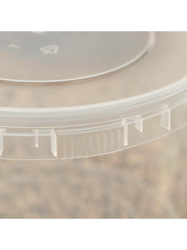 Ведро с крышкой, 2 л, d= 17,3 см, прозрачное, 100 шт/уп.