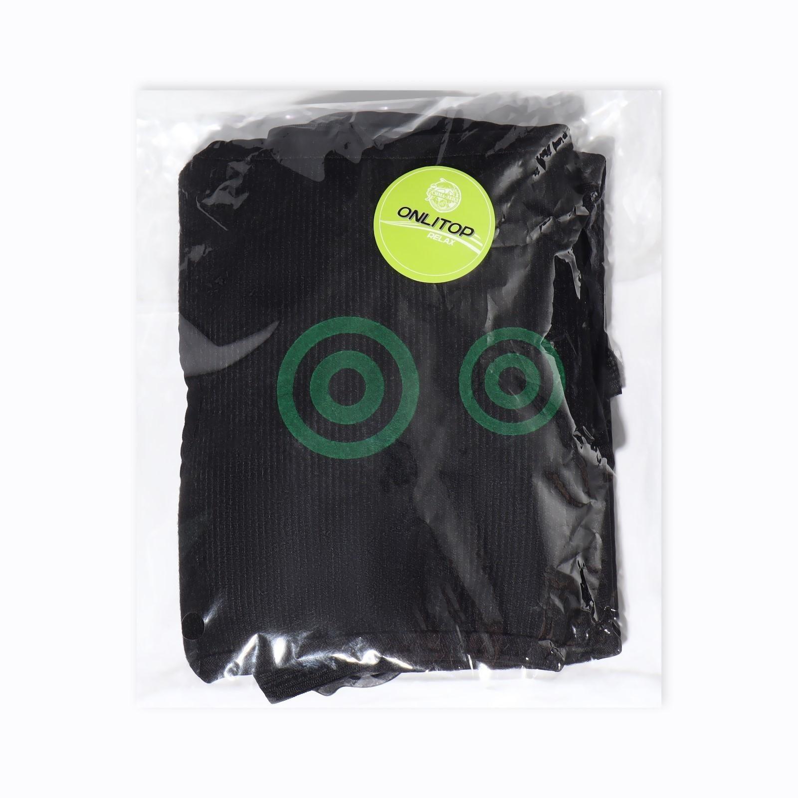 Массажёр-фиксатор для осанки и поясницы, на фастексах, размер универсальный, пакет, цвет чёрный