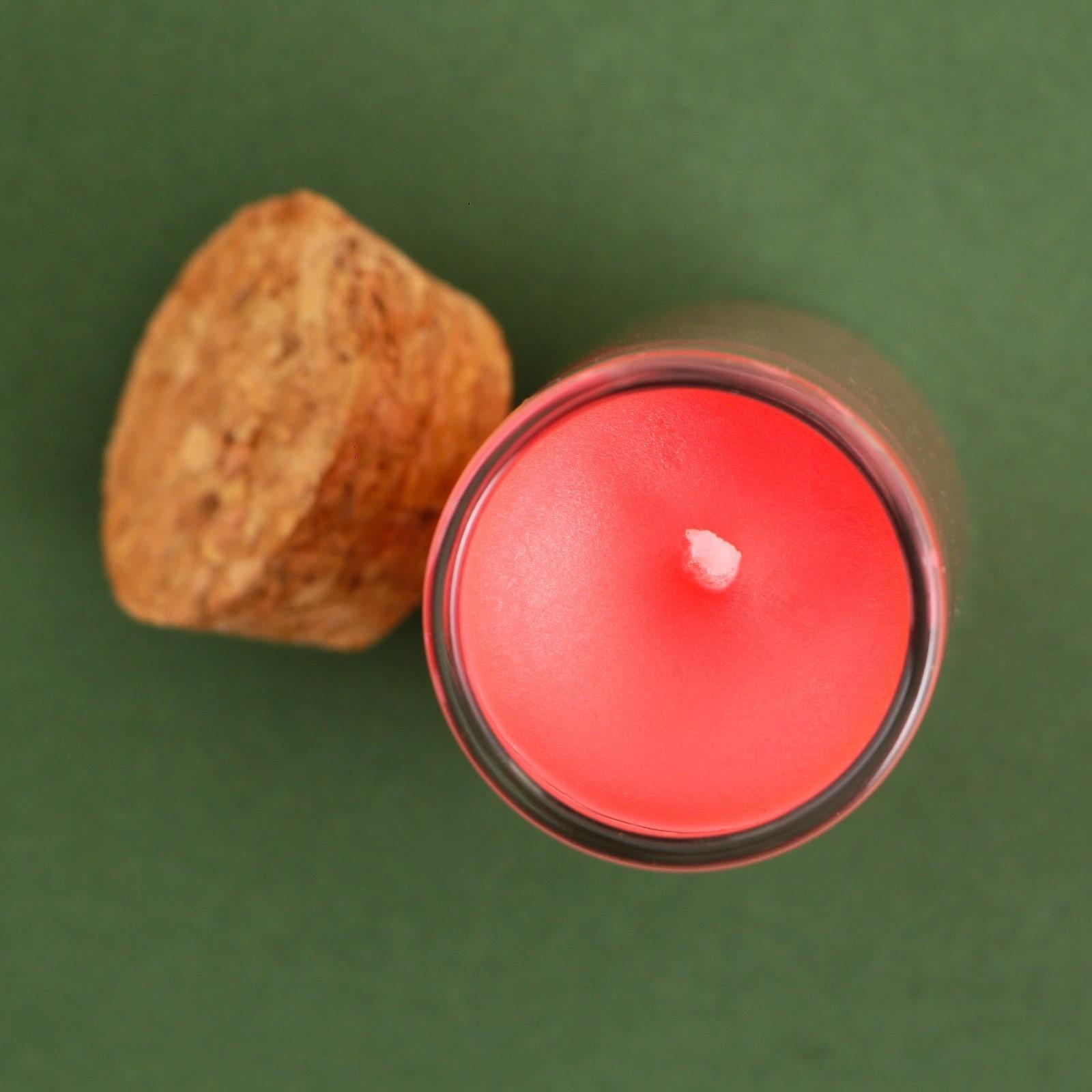 Новогодняя свеча в колбе «Дед Мороз», корица, высота 8 см