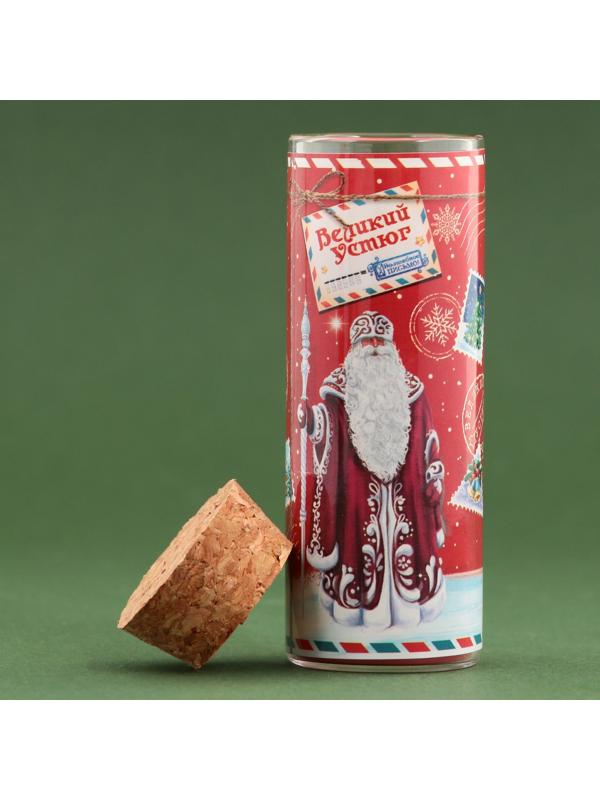 Новогодняя свеча в колбе «Дед Мороз», корица, высота 8 см