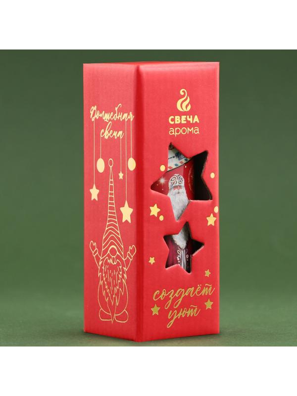 Новогодняя свеча в колбе «Дед Мороз», корица, высота 8 см