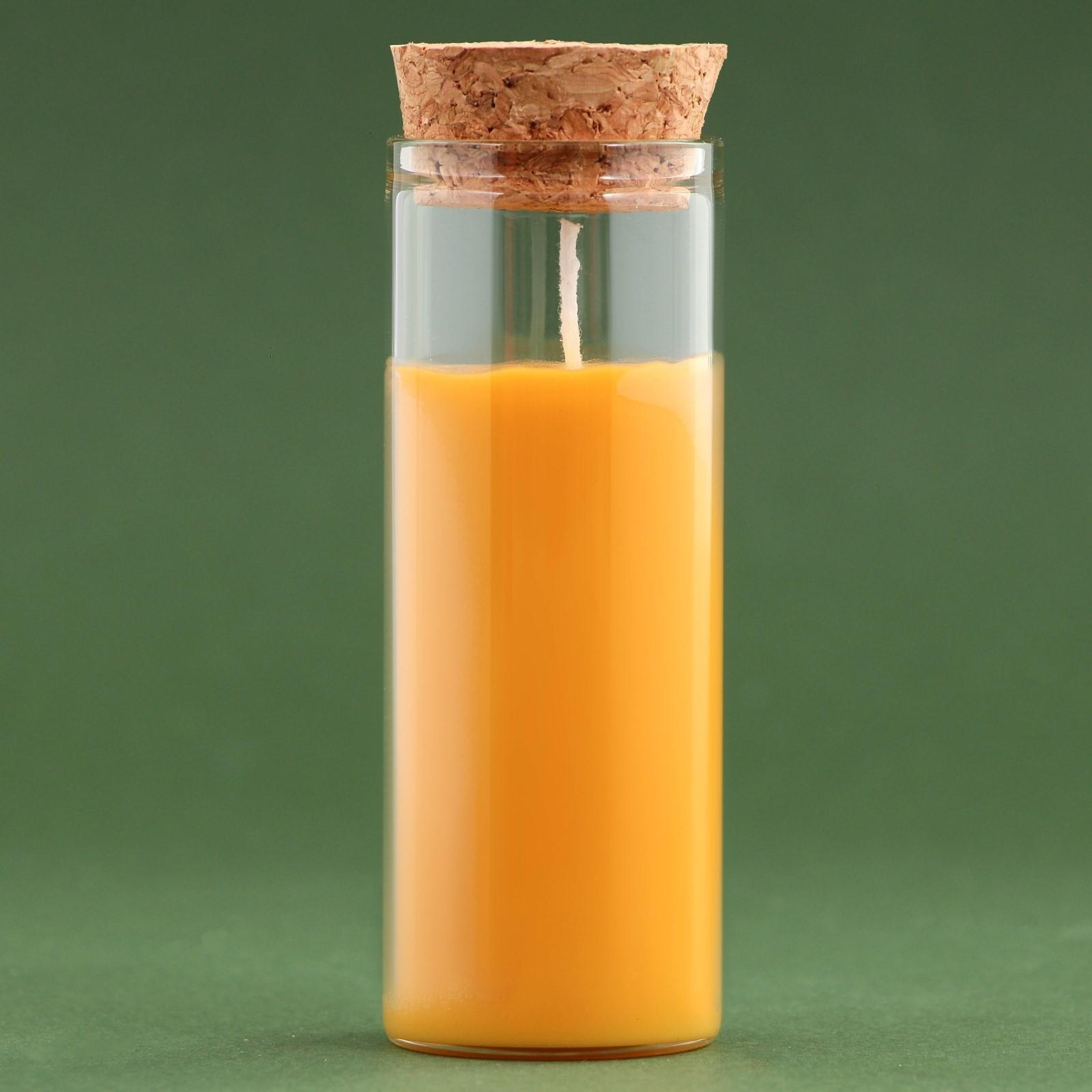 Новогодняя свеча в колбе «Апельсин», высота 8 см