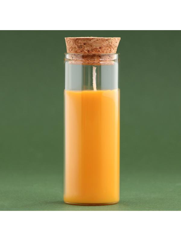 Новогодняя свеча в колбе «Апельсин», высота 8 см