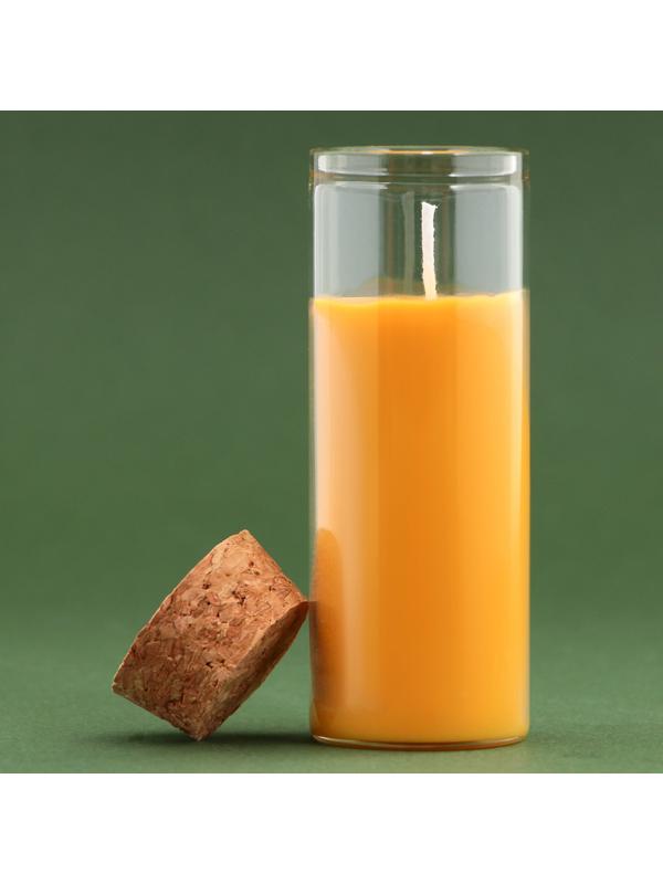 Новогодняя свеча в колбе «Апельсин», высота 8 см