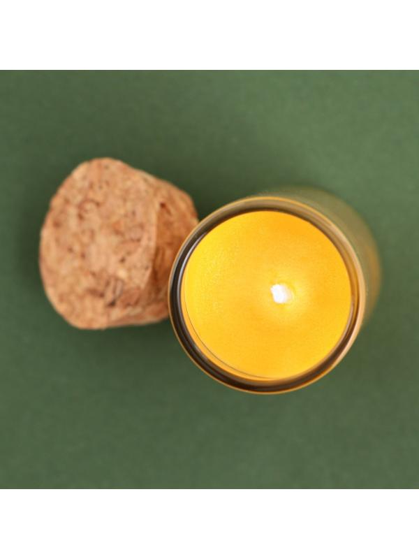 Новогодняя свеча в колбе «Апельсин», высота 8 см