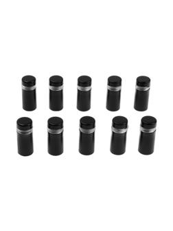 Дистанционный держатель для табличек, 12х25 мм, цвет черный,набор 10 шт.