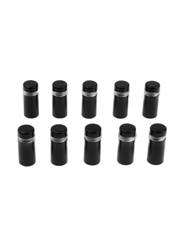 Дистанционный держатель для табличек, 12х25 мм, цвет черный,набор 10 шт.