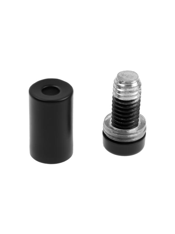 Дистанционный держатель для табличек, 12х25 мм, цвет черный,набор 10 шт.