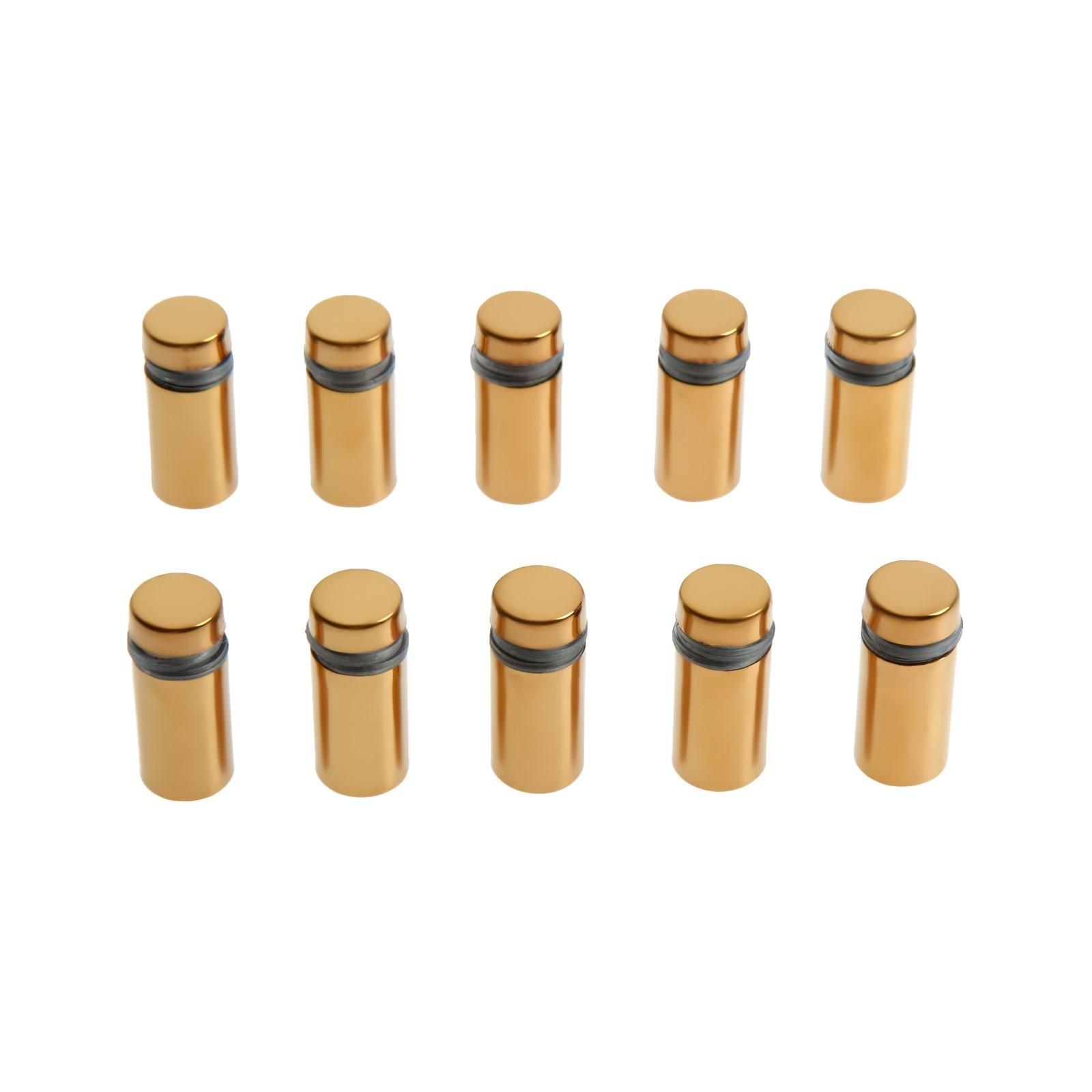 Дистанционный держатель для табличек, 12х25 мм, цвет золото,набор 10 шт.