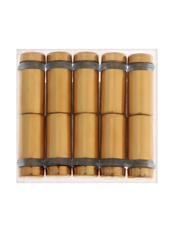 Дистанционный держатель для табличек, 12х25 мм, цвет золото,набор 10 шт.