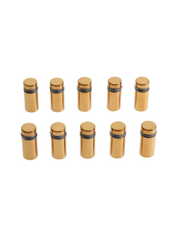 Дистанционный держатель для табличек, 12х25 мм, цвет золото,набор 10 шт.