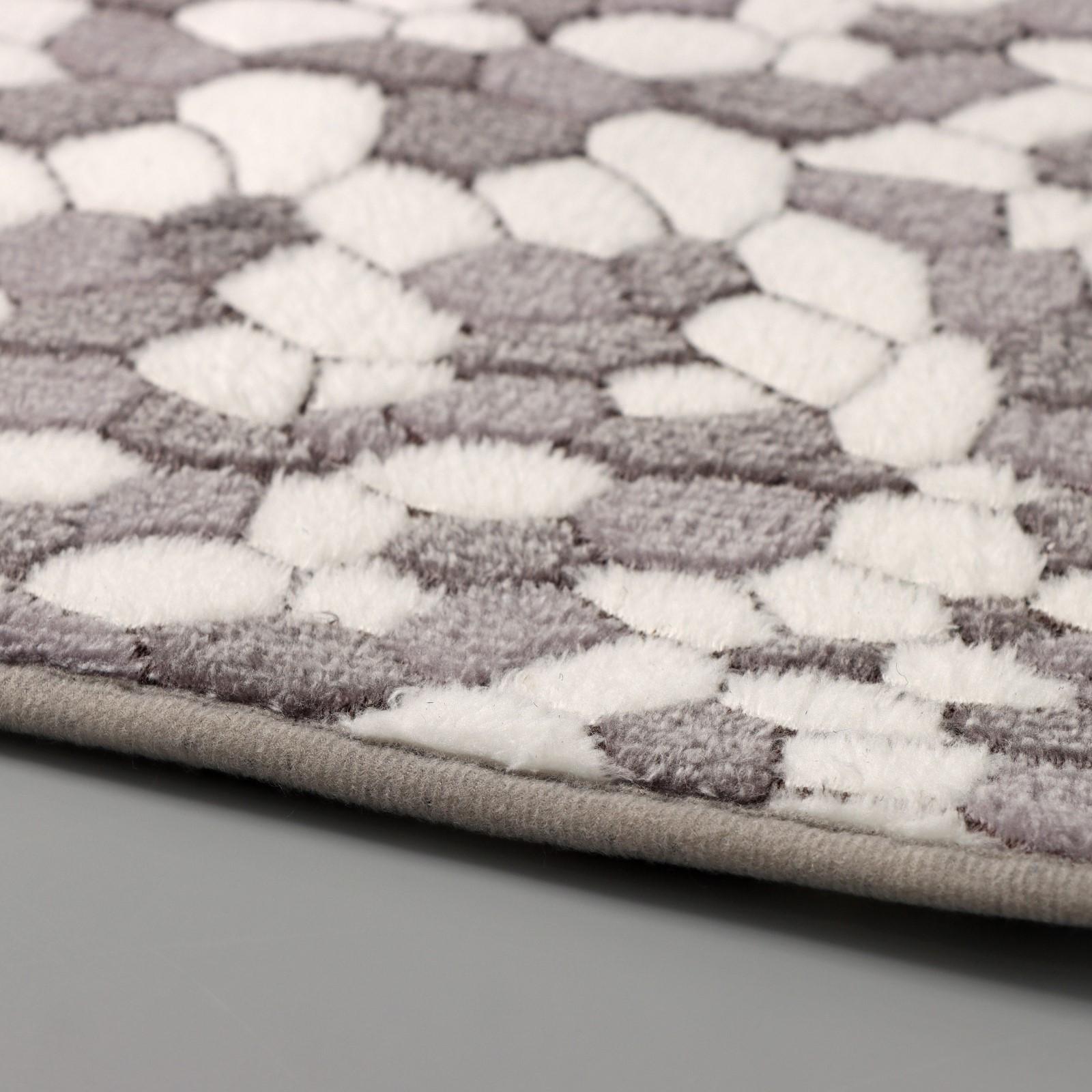 Коврик для дома «Галька», 40×60 см, цвет серый