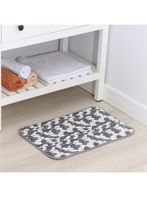 Коврик для дома «Галька», 40×60 см, цвет серый