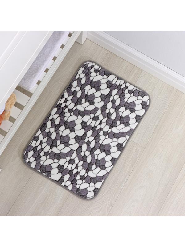Коврик для дома «Галька», 40×60 см, цвет серый