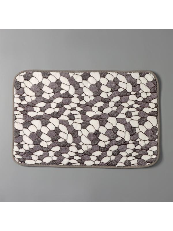 Коврик для дома «Галька», 40×60 см, цвет серый