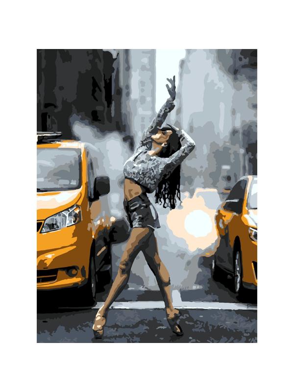 Картина по номерам на картоне, размер — 28,5 × 38 см «Танец на улице»