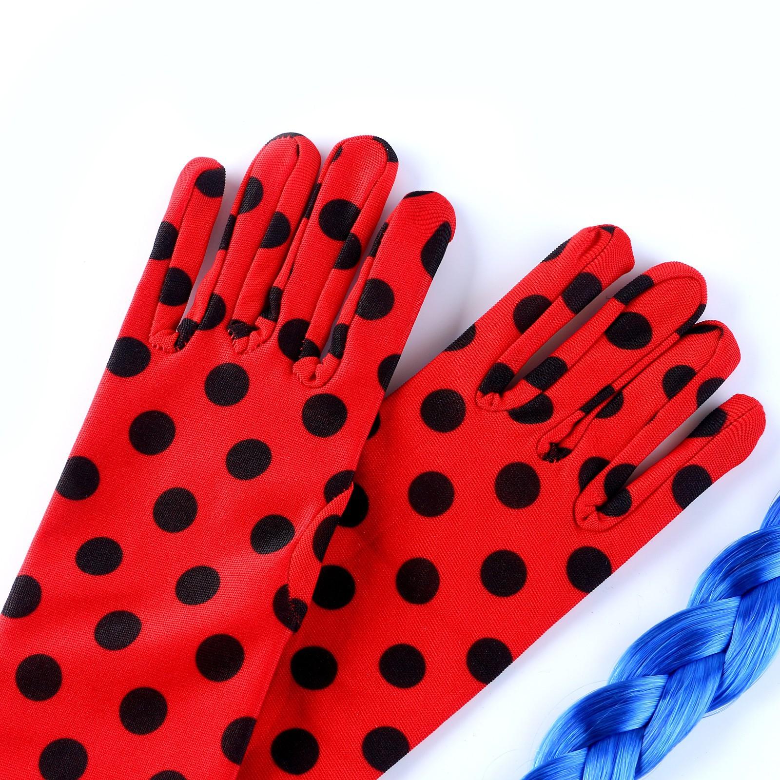 Карнавальный набор «Леди Божья коровка» маска, коса на резинке, перчатки