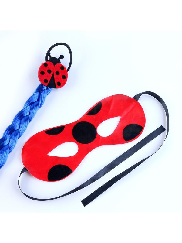 Карнавальный набор «Леди Божья коровка» маска, коса на резинке, перчатки