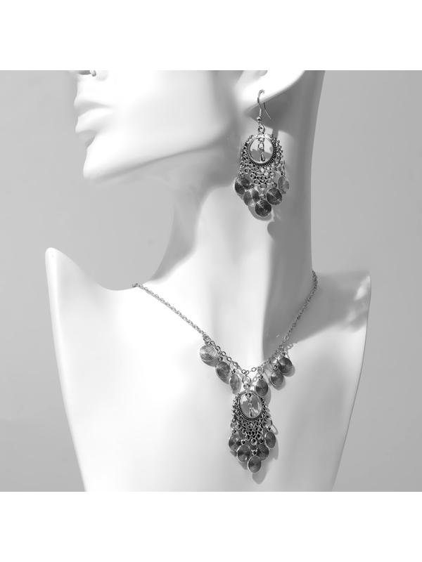 Набор 2 предмета: серьги, колье 