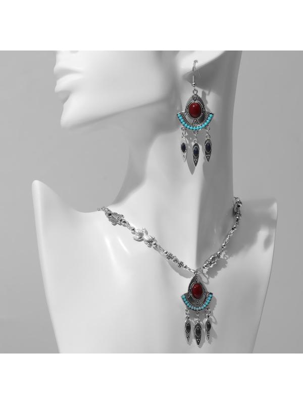 Набор 2 предмета: серьги, колье 