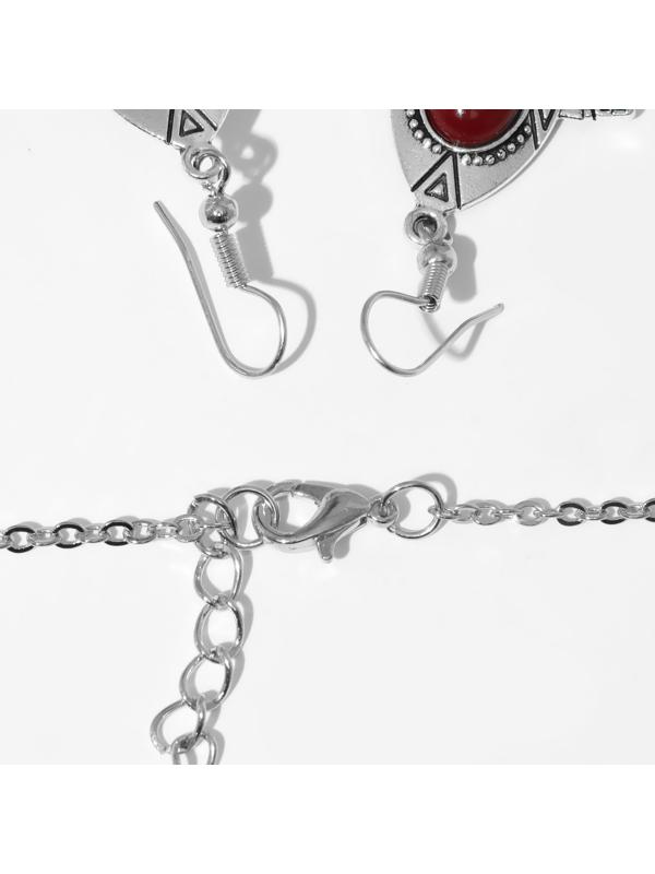 Набор 2 предмета: серьги, колье 