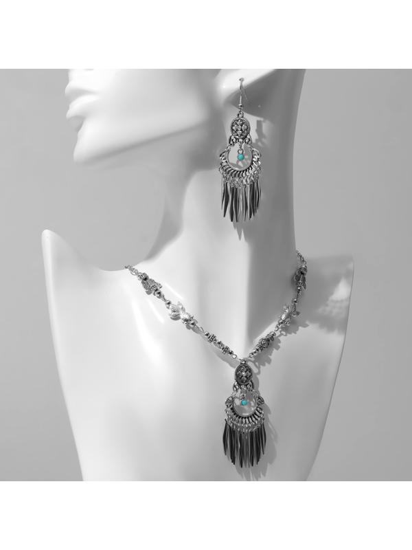 Набор 2 предмета: серьги, колье 