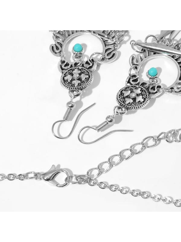 Набор 2 предмета: серьги, колье 