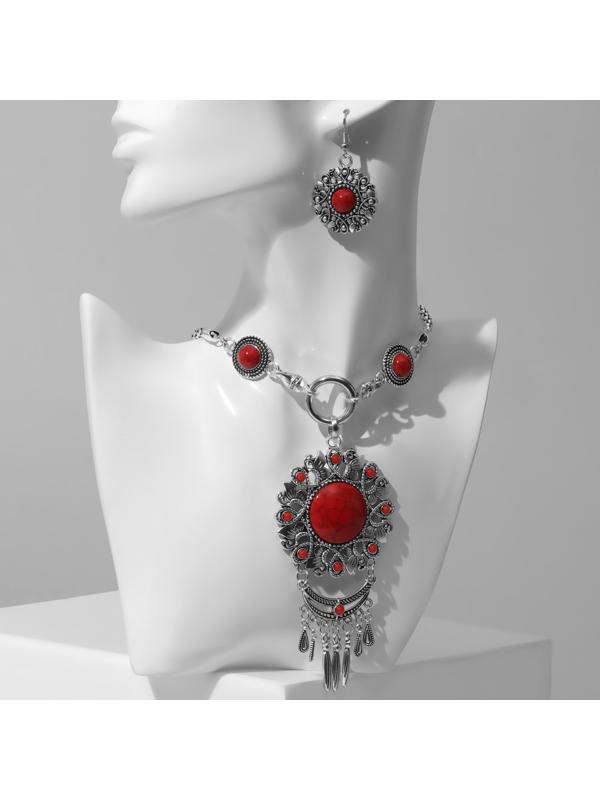 Набор 2 предмета: серьги, колье 