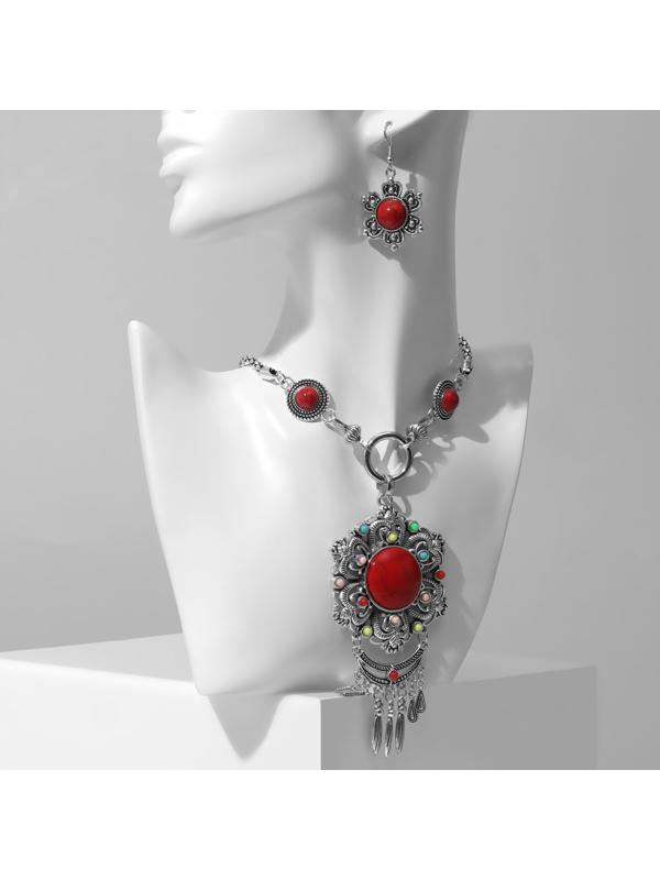 Набор 2 предмета: серьги, колье 