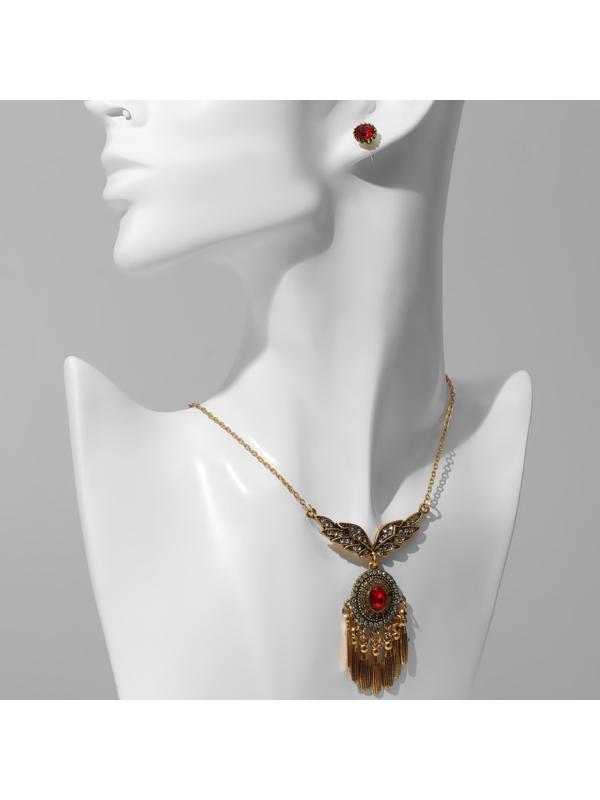 Гарнитур 2 предмета: серьги, кулон 