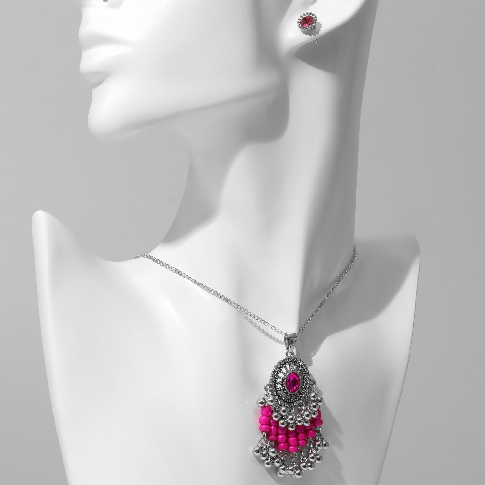 Гарнитур 2 предмета: серьги, кулон 