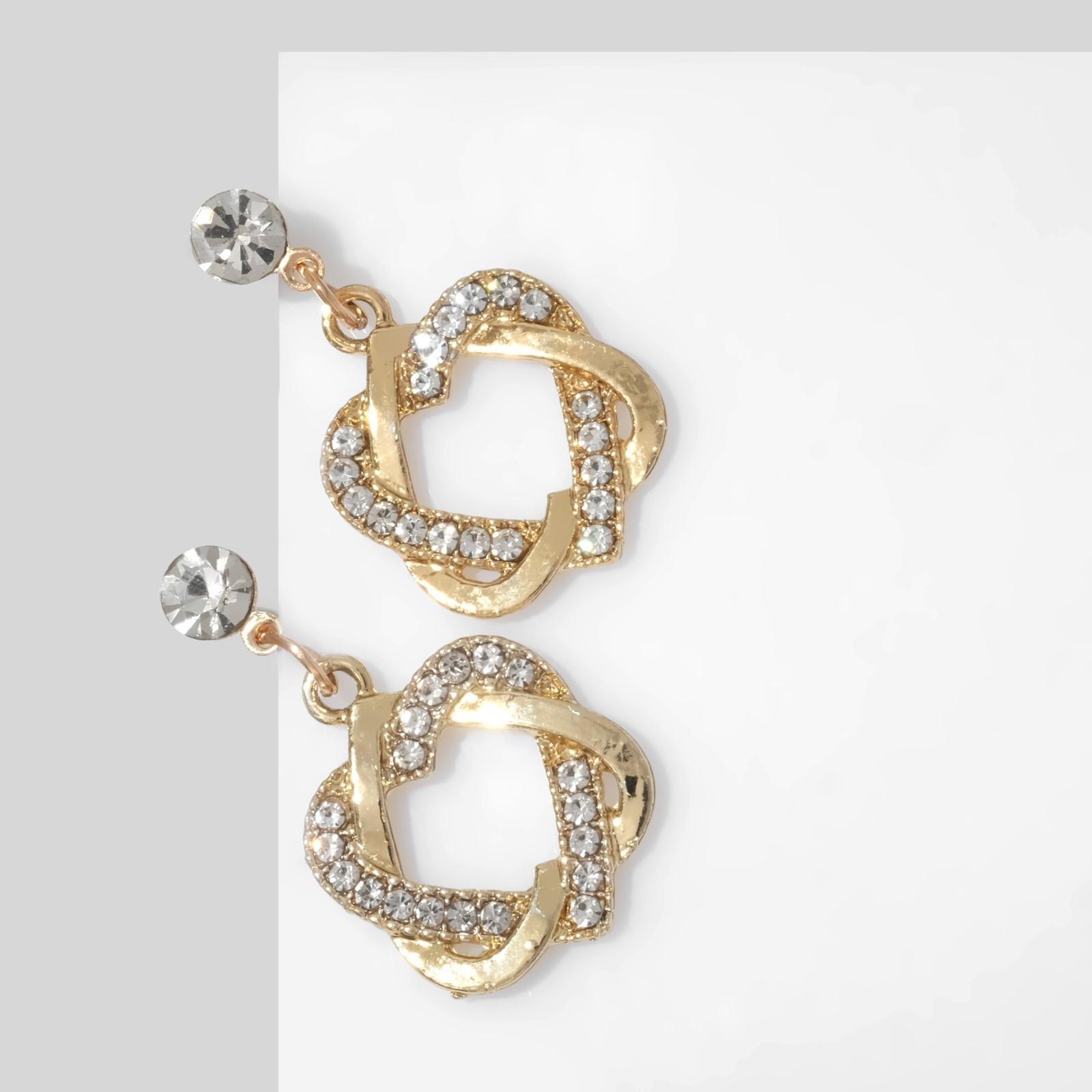 Серьги со стразами 