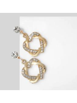 Серьги со стразами 