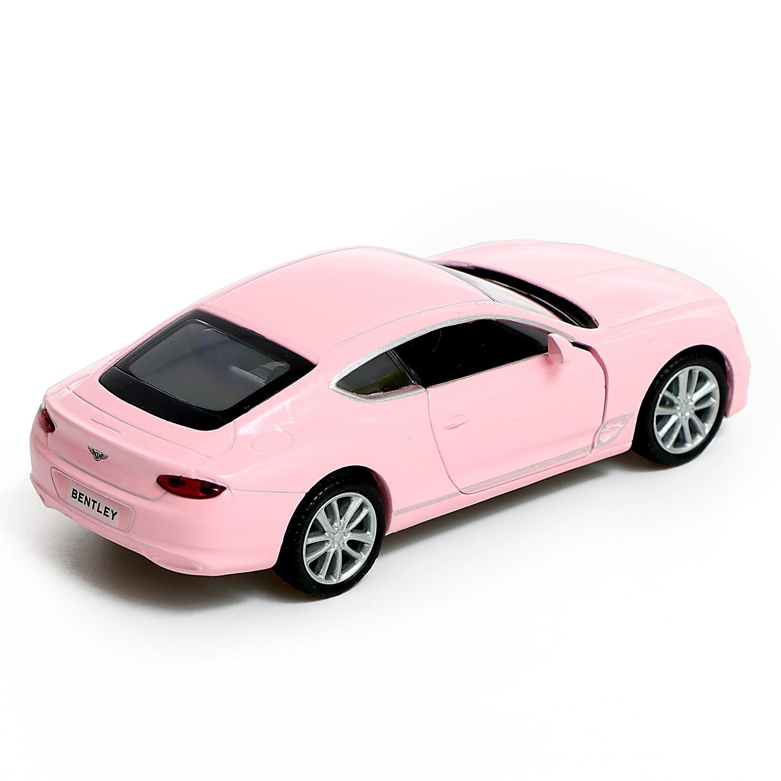 Машина металлическая BENTLEY CONTINENTAL GT, 1:32, инерция, цвет матовый розовый